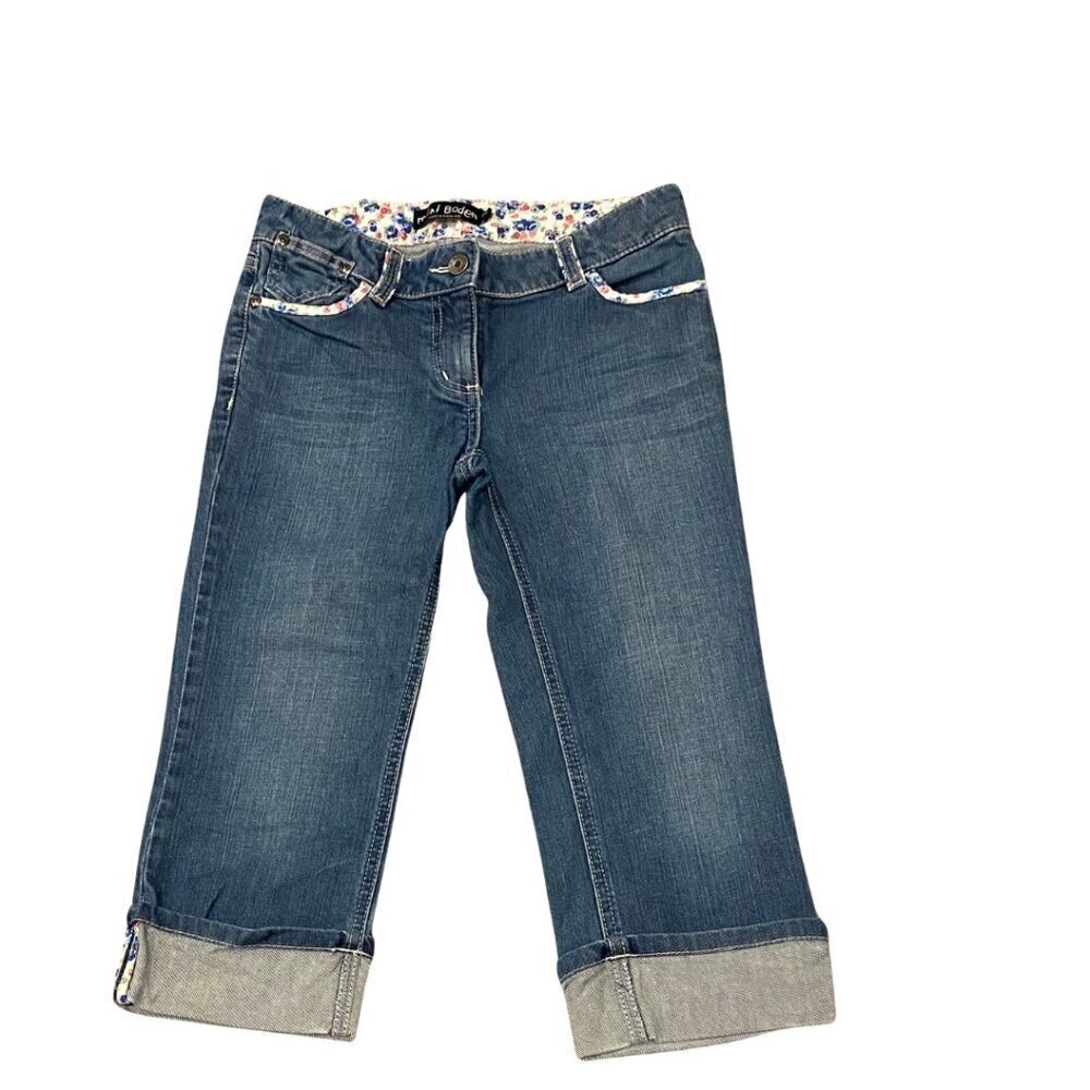 Mini Boden Girlfriend Denim Cropped Jeans - Size 12Y - Like New!